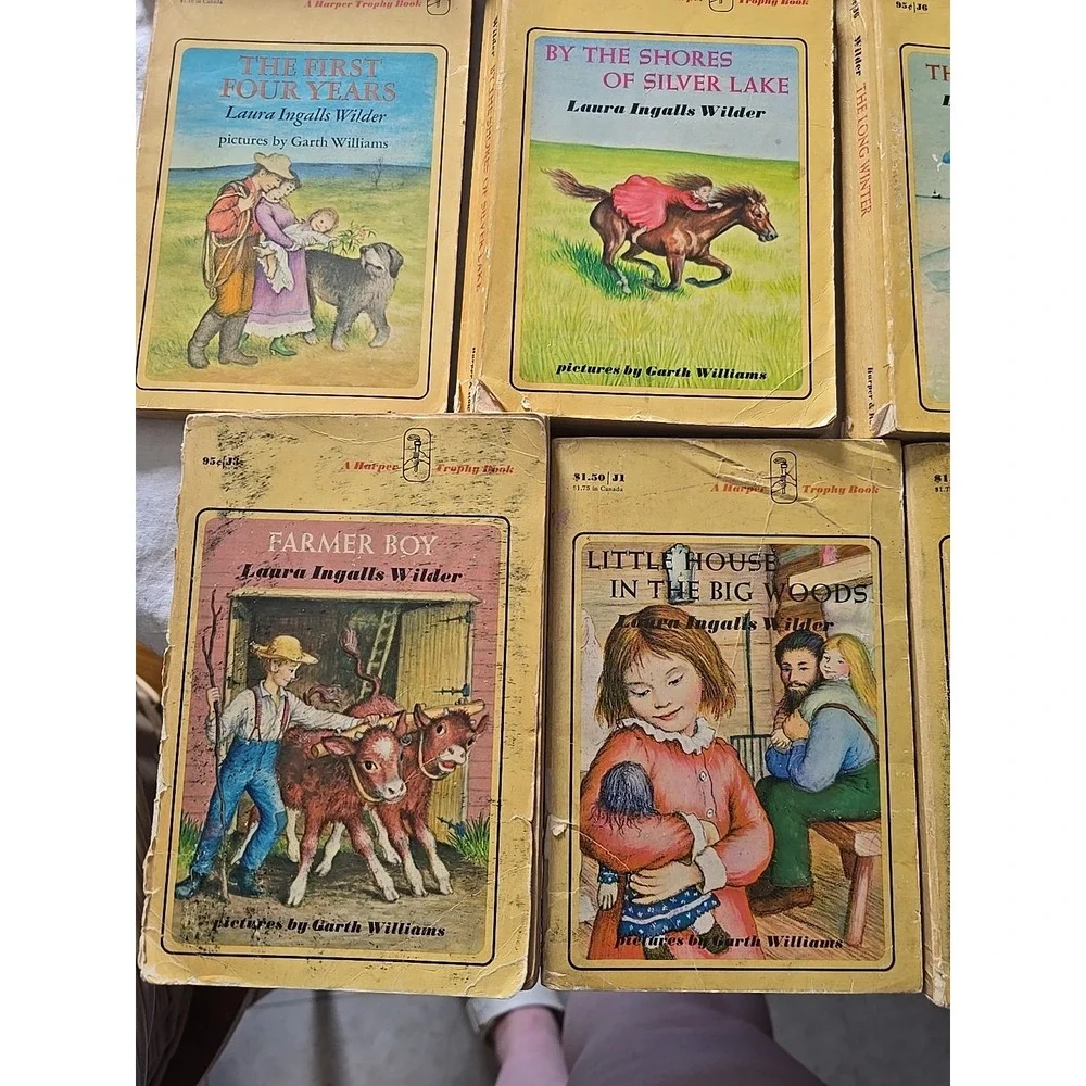 Lot of 9 VTG Little House On The Prairie by Laura Ingalls Wilder Paperback Books